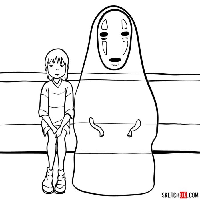 Anime coloring pages spirited away no face