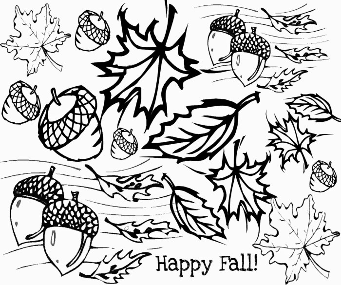 Fall leaves coloring book