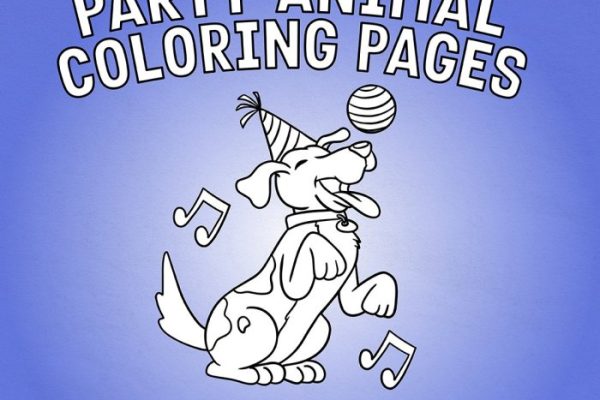 Party animal coloring pages