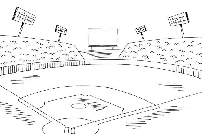 Baseball coloring book pages