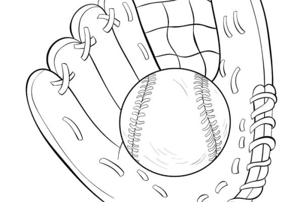 Baseball coloring book pages