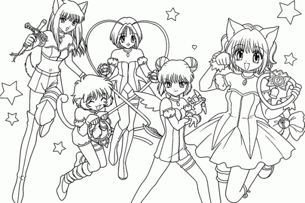 Aesthetic anime coloring pages