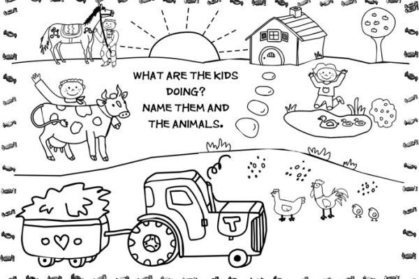 Farm animal coloring pages for toddlers