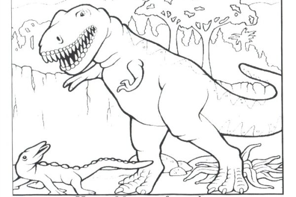 Coloring book pages dinosaurs