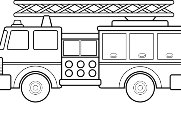 Fire truck coloring book