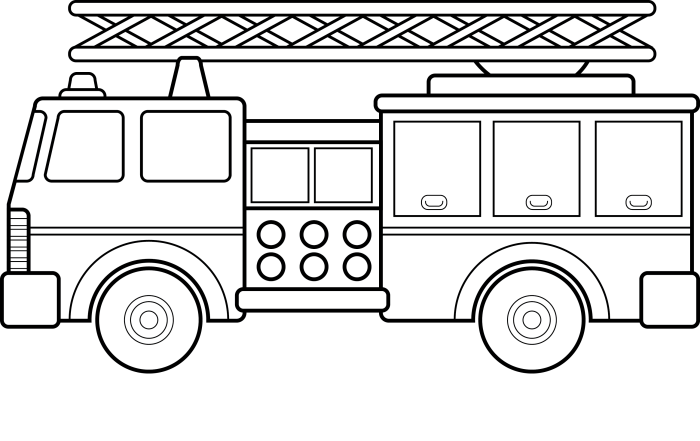 Fire truck coloring book