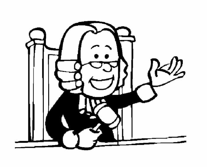 Animation coloring page the righteous judge