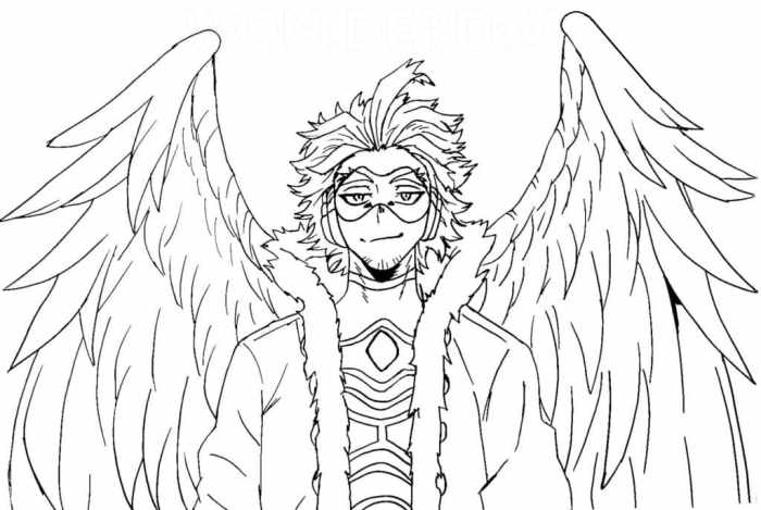 Anime boy coloring pages my hero academia