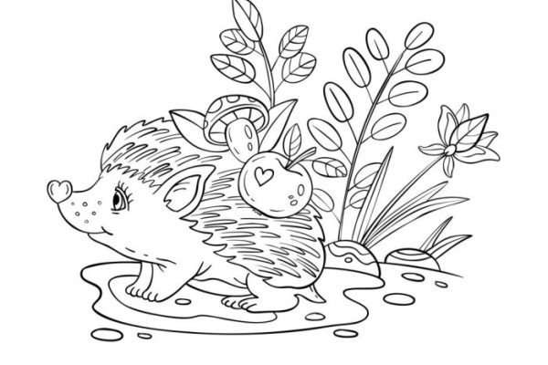 Fall animal coloring pages