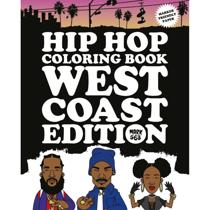 Coloring hiphop book markersnpens