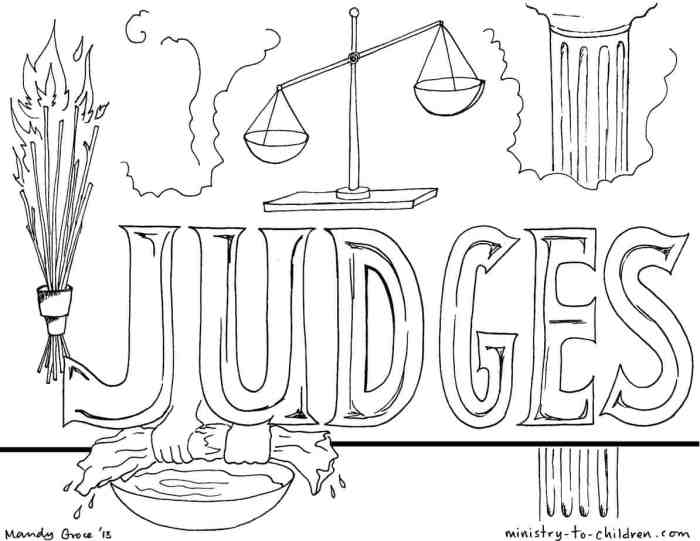 Animation coloring page the righteous judge