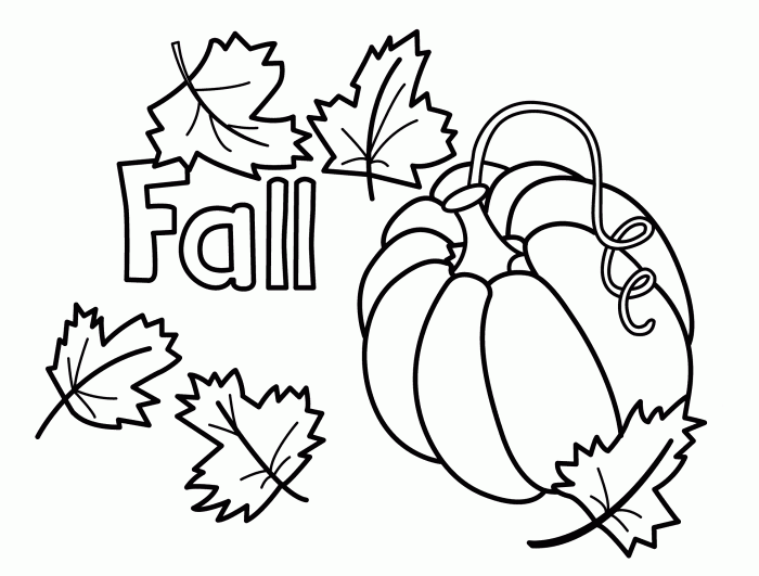 Fall leaves coloring book