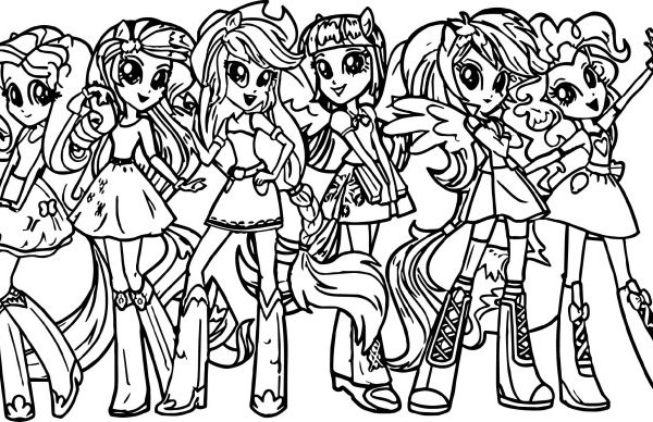 Anime coloring pages mlp