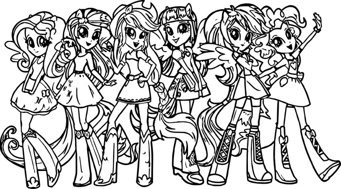 Anime coloring pages mlp