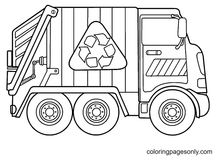 Garbage truck coloring book