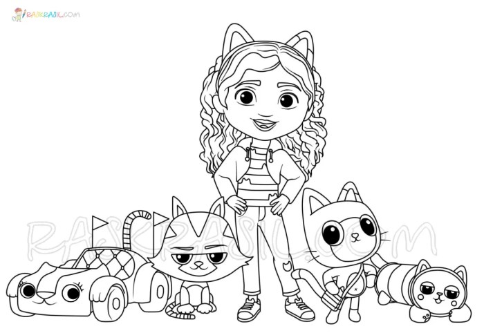 Gabby's dollhouse coloring book