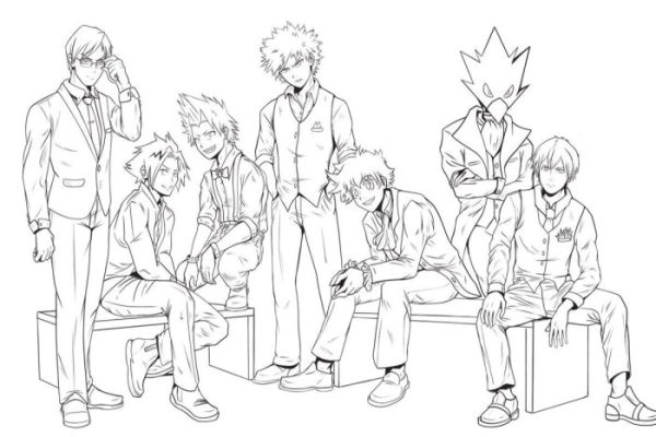 Anime boy coloring pages my hero academia