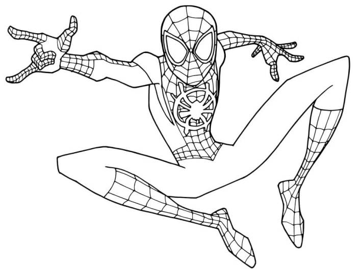 Coloring book of spiderman