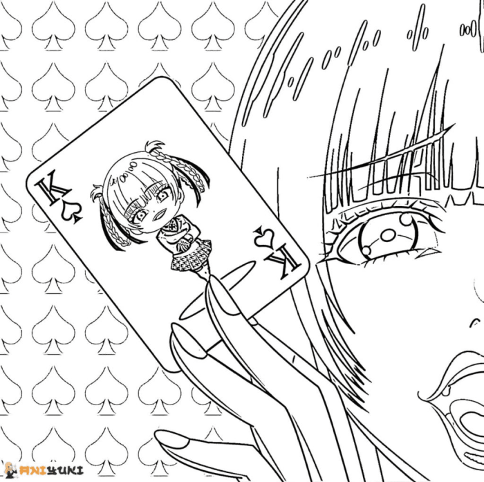 Anime coloring page kirari