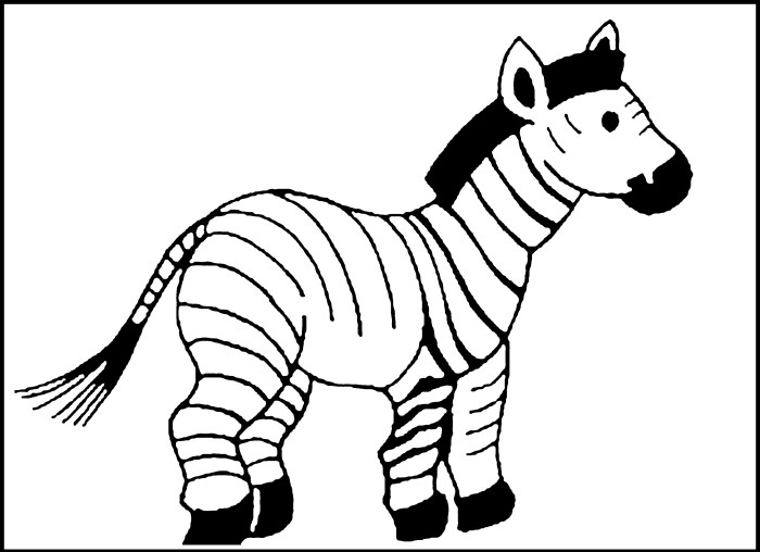 Zebra coloring book page