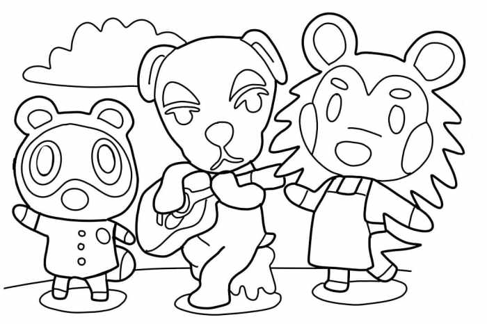 Francine animal crossing coloring page