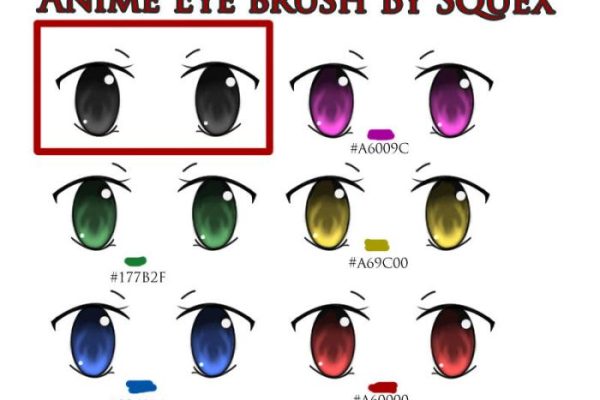 Anime eye coloring brushes for affinity photo