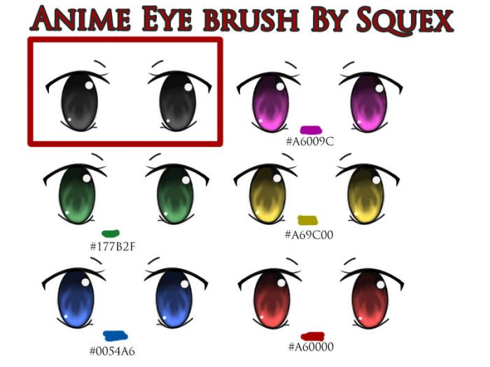 Anime eye coloring brushes for affinity photo