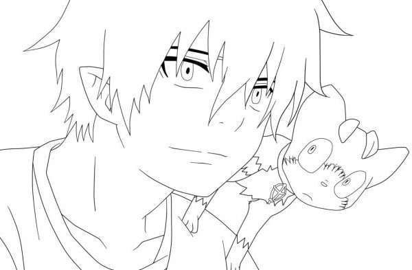 Anime drawing coloring pages