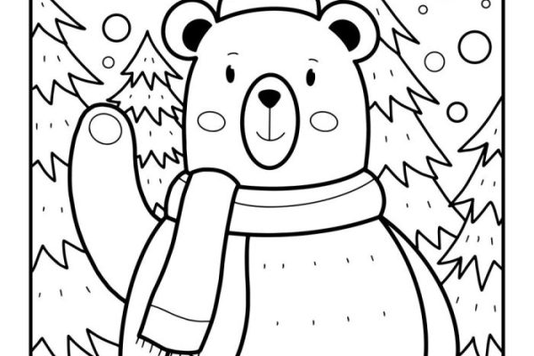 Free printable christmas animal coloring pages