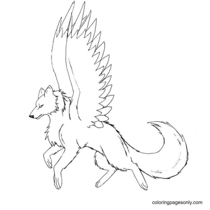 Wolf coloring wings pages winged wolves drawing getcolorings top color getdrawings paintingvalley printable