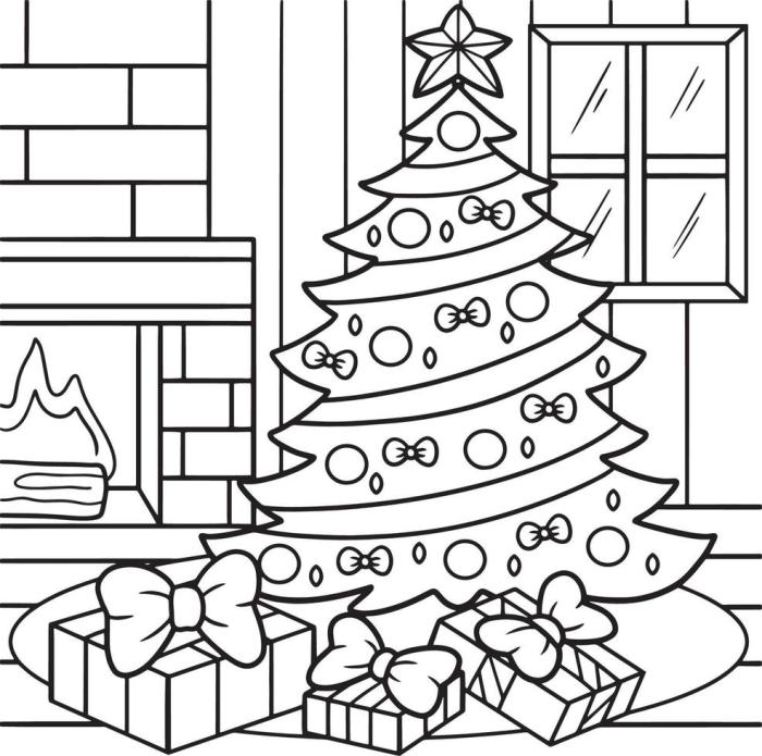 Christmas coloring book page