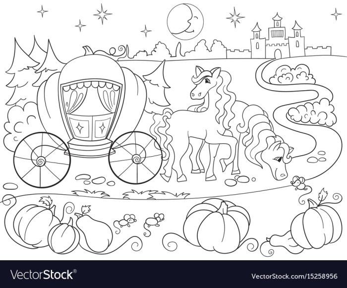 Fairy tale coloring book pages