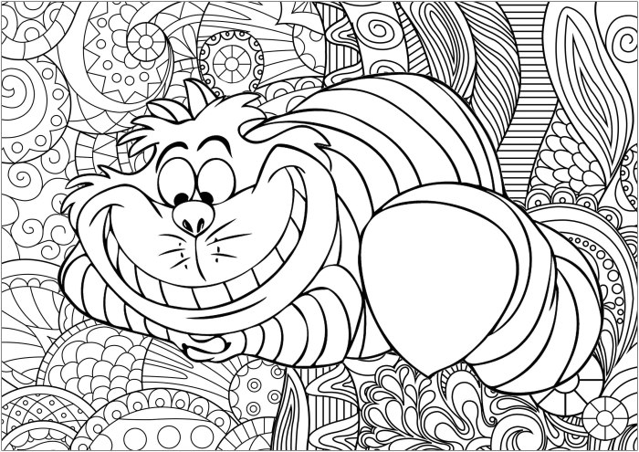 Alice in wonderland anime coloring pages cute