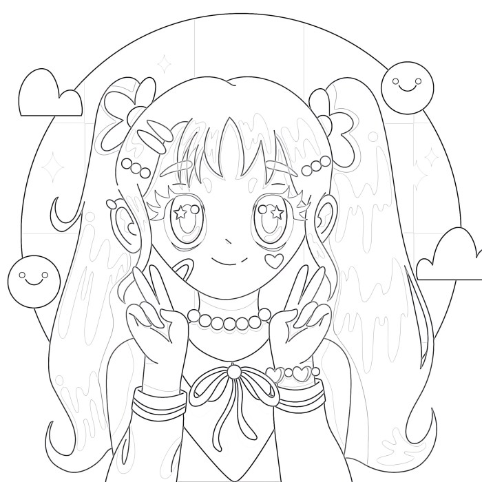 Anime kawaii coloring pages