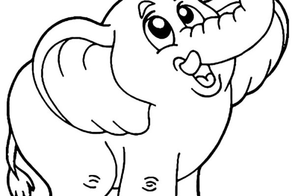 Coloring book pages of elephants