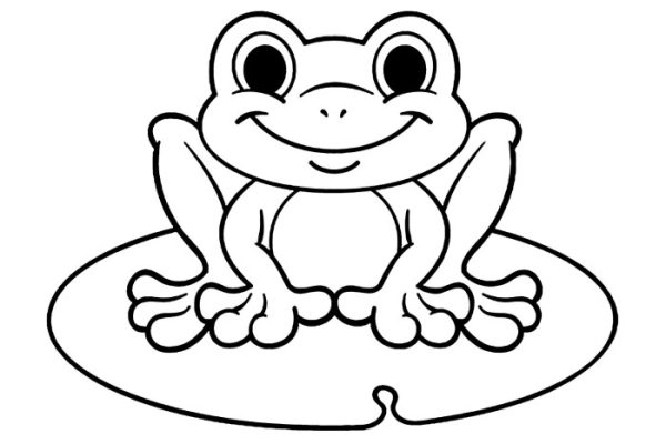 Animal baby frog coloring page