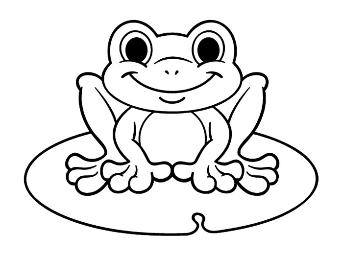 Animal baby frog coloring page