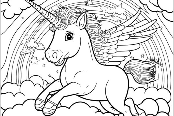 Animal coloring pages unicorn