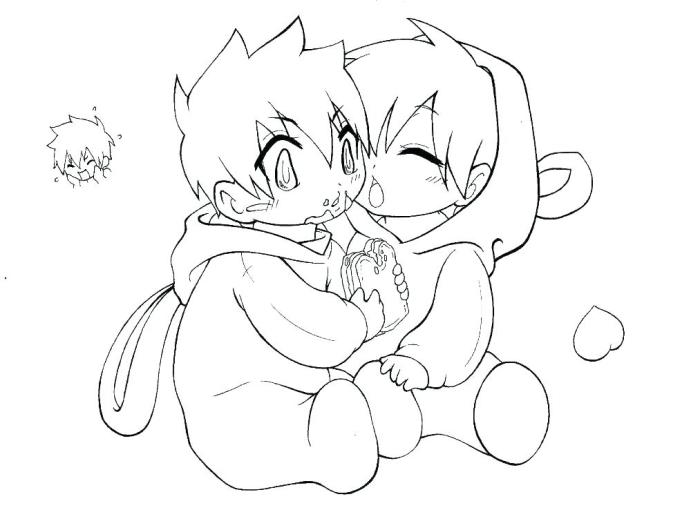 Anime chebby couples coloring pages