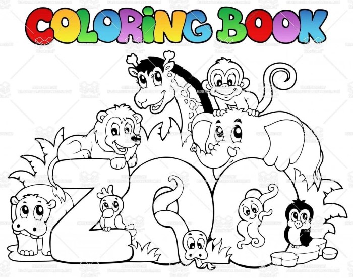 Zoo coloring book printable