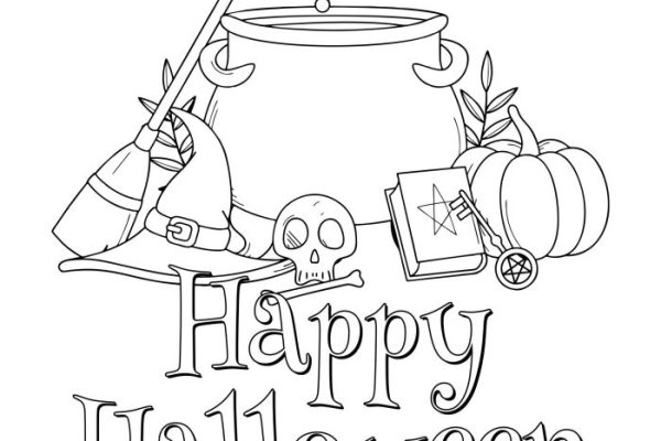 Coloring book pages halloween