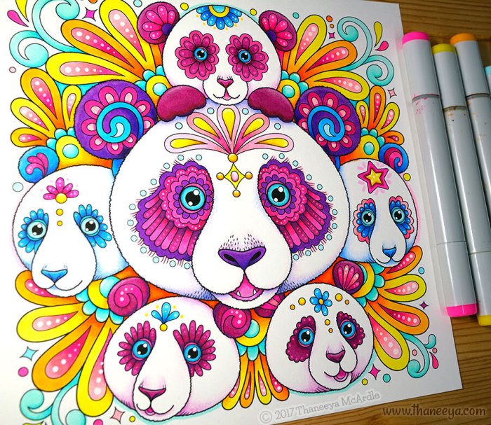 Coloring book delightful animal families design original