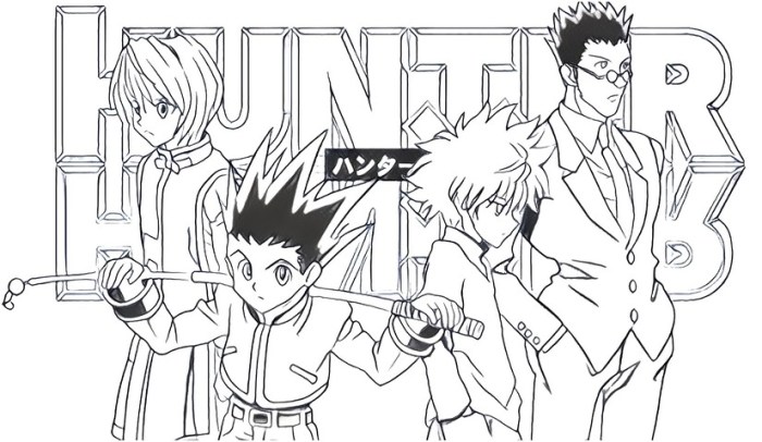 Anime coloring hunter x hunter