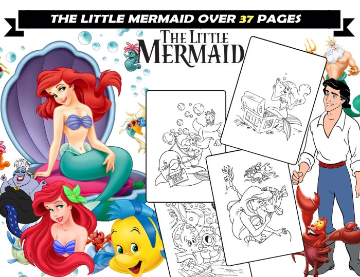 The little mermaid coloring book