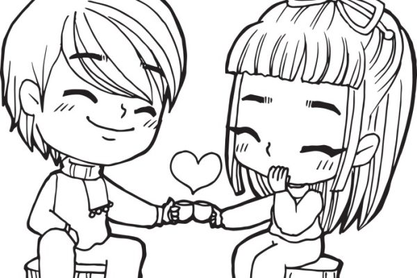 Anime chebby couples coloring pages