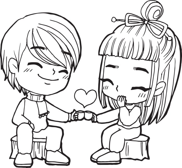 Anime chebby couples coloring pages