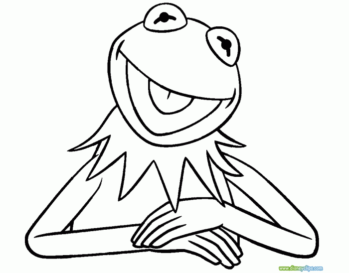 Kermit frog coloring pages drawing muppets printable line print draw color cartoon colouring sheets clip getdrawings drawings decal sesame street