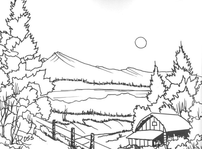 Bob ross coloring book