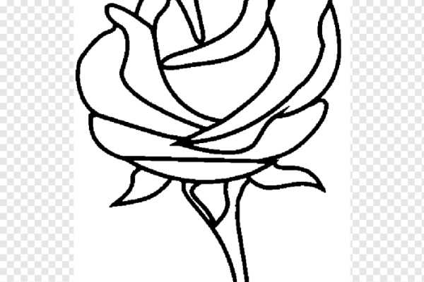 Rose coloring book page