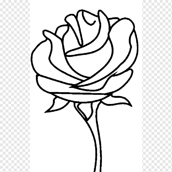 Rose coloring book page